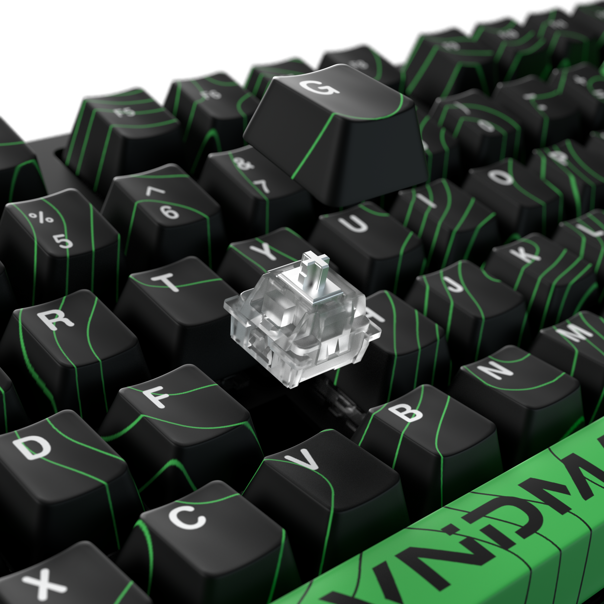 Lvndmark x Matrix Black & Green Custom Mechanical Gaming Keyboard Colab