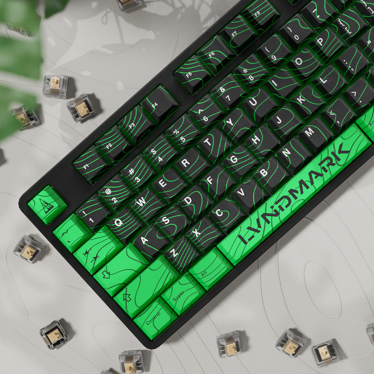 Lvndmark x Matrix Black & Green Custom Mechanical Gaming Keyboard Colab