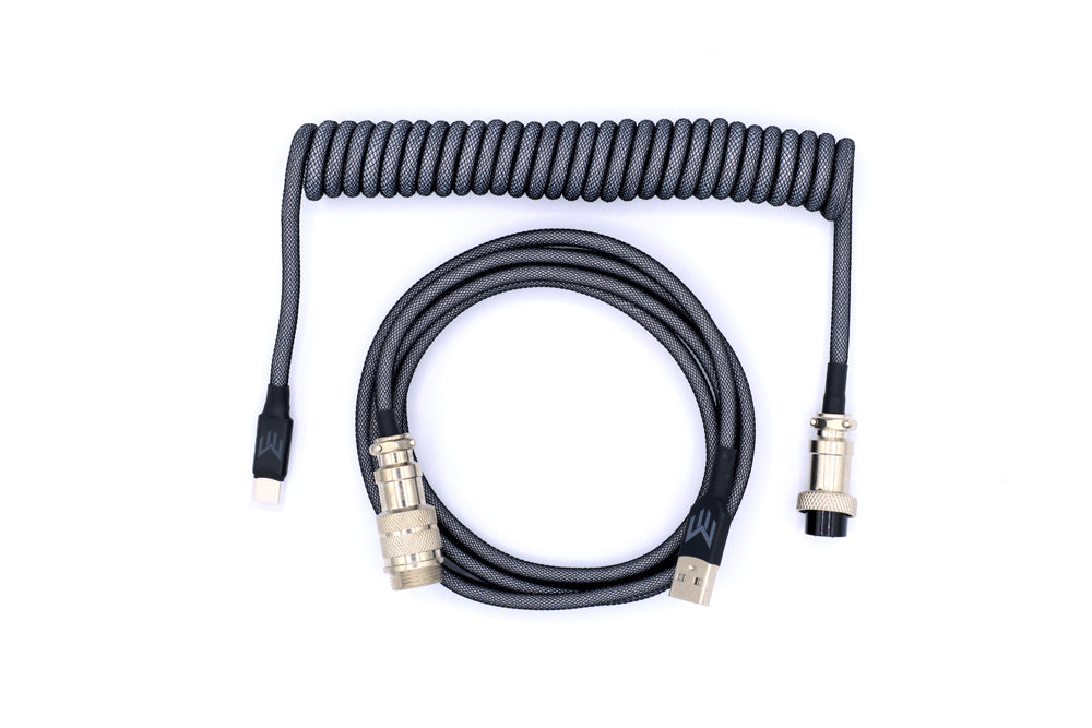 Matrix Keyboards Gray Coiled Mechanical Gaming Keyboard Cable