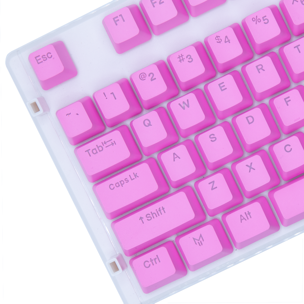 Matrix Keycaps PBT Doubleshot Pink Gaming Keycaps